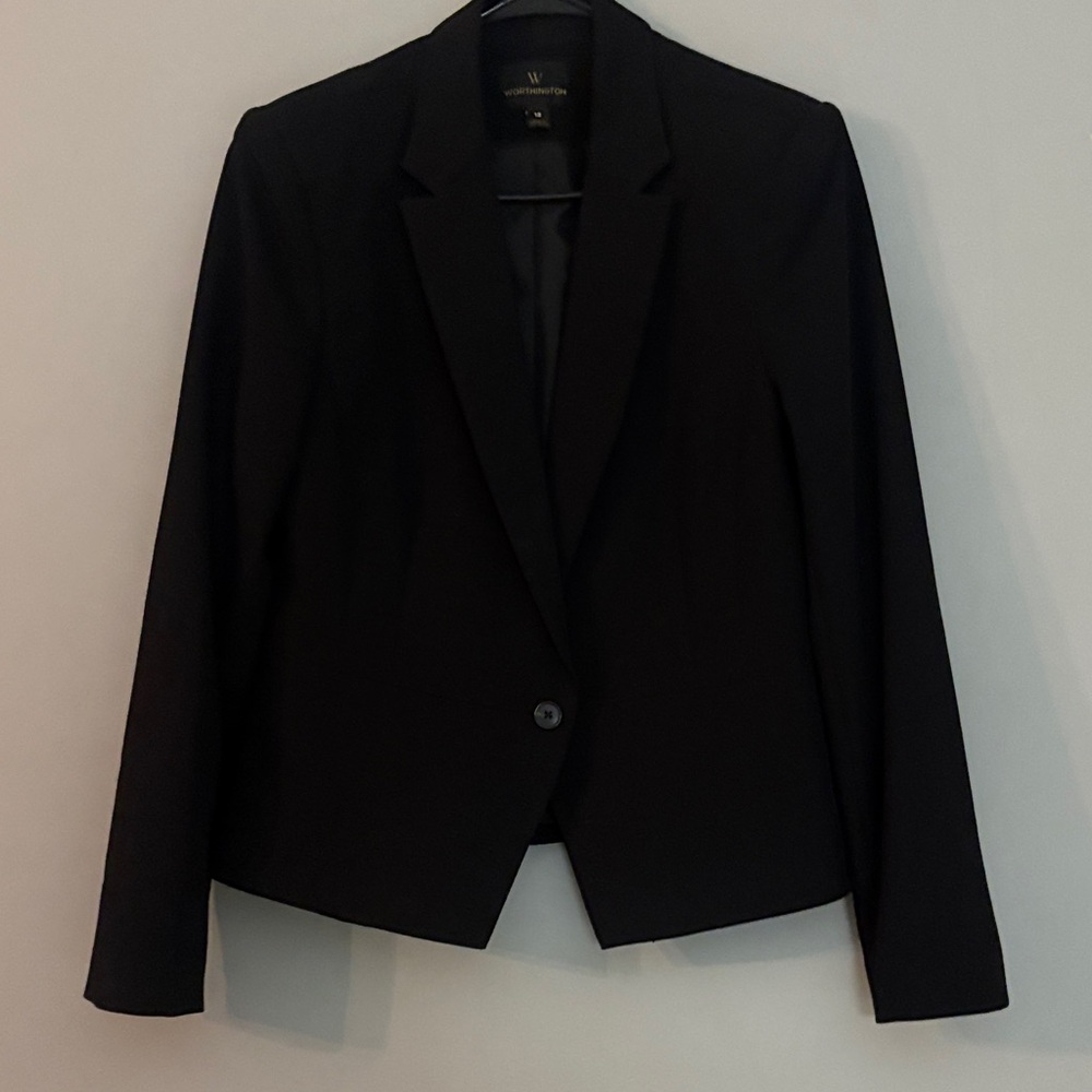 Worthington Black Single-Button Blazer